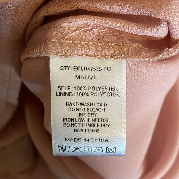 Lush Blush Pink Tie Strap Shimmer Tiered Midi Dress Size Medium - Picture 11 of 14